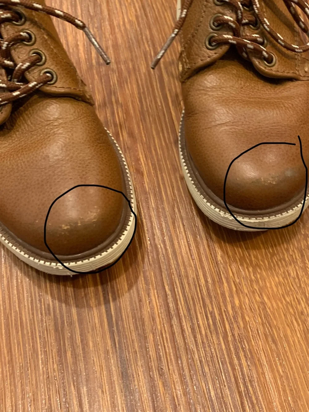 FLORSHEIM Boys Supacush Plain Toe Oxford Jr. Size 10M Brown Leather Comfortech